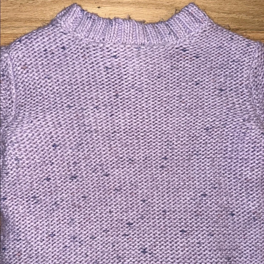 OshKosh Bigosh Purple Chunky Knit Crew Neck Sweater 24 months Baby